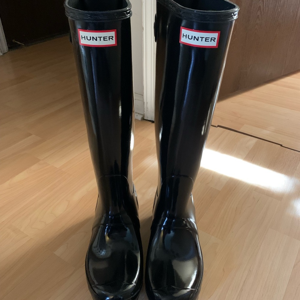 NWOT Hunter original tall gloss rain boots - Picture 4 of 6
